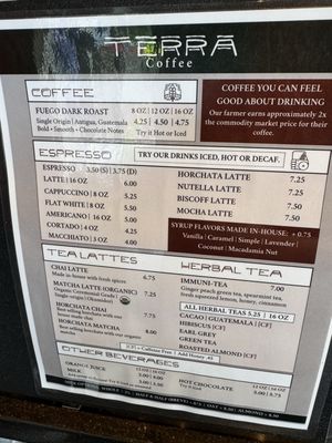 Menu photo 1 Terra Coffee Chicago, IL
