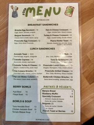 Menu photo 3 Sofibean Cafe Hialeah, FL