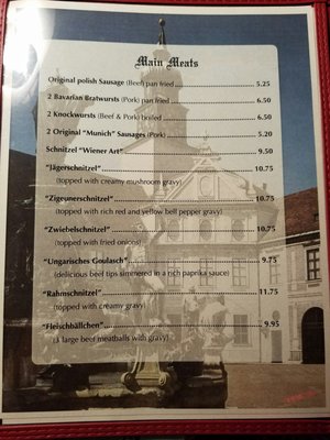 Menu photo 7 German Cafe French Lick, IN