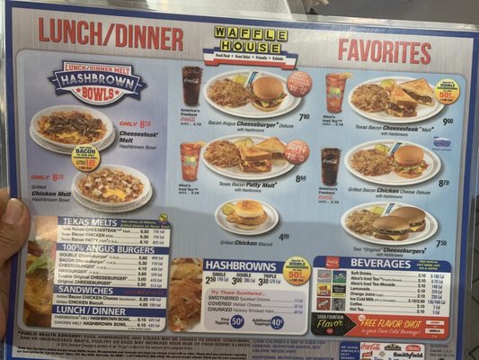 Menu photo 2 Waffle House Athens, GA