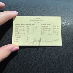 Pro Nails & Spa - Business card back