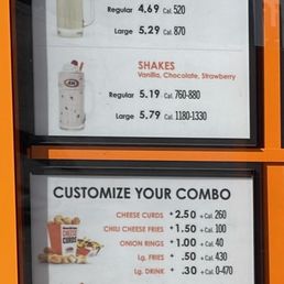 a menu for sweet treats