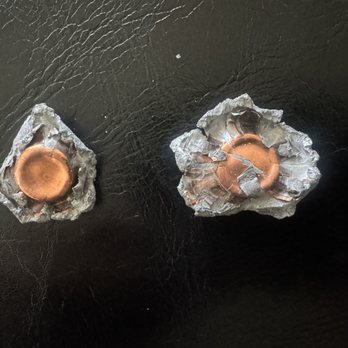 LAX Firing Range - 2 flattened bullets impacted by our security laminate on YOUR EXISIITNG GLASS - Gun/Rifle Ranges Near Me - Inglewood, California LAX Firing Range - 2 flattened bullets impacted by our security laminate on YOUR EXISIITNG GLASS - Gun/Rifle Ranges Near Me - Inglewood, California