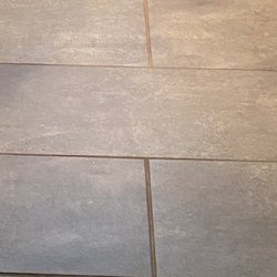 Sir Grout Atlanta - Before: my bathroom grout made my floor look like that of a truck stop restroom.