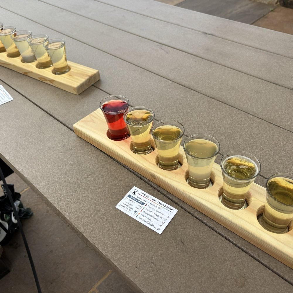 Trump Cidery - Tasting flight of 6 ciders - Cideries Near Me - Charlottesville, Virginia Trump Cidery - Tasting flight of 6 ciders - Cideries Near Me - Charlottesville, Virginia
