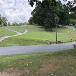 Asheville Golf Course - This is on the back nine. the tee box is above the road at the corner of Fairway and Kensington