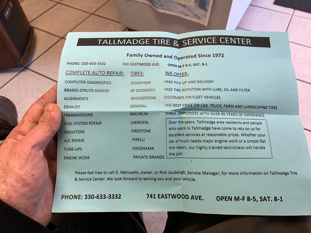 TALLMADGE TIRE & SERVICE CENTER Updated October 2024 10 Reviews