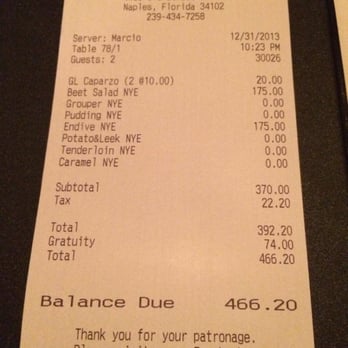 Sea Salt - Incredibly overpriced. Yes that is for two and no John Besh did not cook our meal. - Seafood Near Me - Naples, Florida