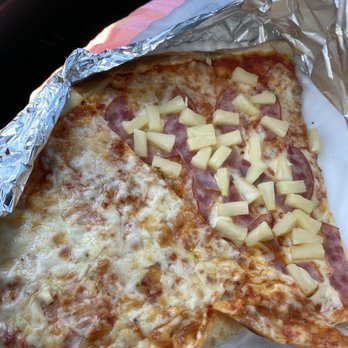 Front Street Station - Cheese and Hawaiian slices - Pizza Near Me - Tahoe City, California Front Street Station - Cheese and Hawaiian slices - Pizza Near Me - Tahoe City, California
