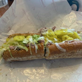 Primo Hoagie - Seeded roll Roast beef, provolone cheese with banana peppers - Sandwiches Near Me - Wyomissing, Wyoming Primo Hoagie - Seeded roll Roast beef, provolone cheese with banana peppers - Sandwiches Near Me - Wyomissing, Wyoming