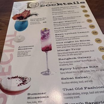 Temsib Eatery & Bar - Drink menu - Thai Near Me - Bellevue, Washington
