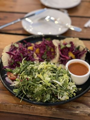 Photo of Steins Beer Garden & Restaurant - Mountain View, CA, US. Crispy Baked Cauliflower Tacos