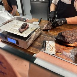 1lb Brisket being prepared