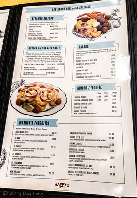 Menu photo 2 Happy's Fish House Tyler, TX