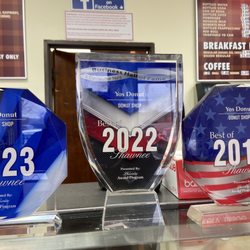 Yos Donuts - They've won at least these three awards--another was on the wall.