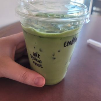 Luxuriant Coffee - Iced matcha latte with oat milk and strawberry (delicious!!) - Coffee & Tea Near Me - Riverside, California Luxuriant Coffee - Iced matcha latte with oat milk and strawberry (delicious!!) - Coffee & Tea Near Me - Riverside, California