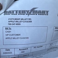 California Batteries - Battery mart in apple valley took care of me....