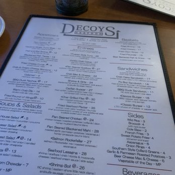 Decoys Seafood - Dining room menu... - Seafood Near Me - Suffolk, Virginia Decoys Seafood - Dining room menu... - Seafood Near Me - Suffolk, Virginia
