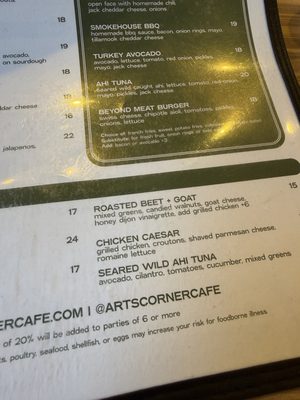 Menu photo 5 Art's Corner Cafe Ventura, CA