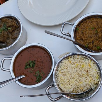 Amber India - Lamb dish, Daal makhni, Basmati rice, Baingan bharta - Indian Near Me - Los Altos, California Amber India - Lamb dish, Daal makhni, Basmati rice, Baingan bharta - Indian Near Me - Los Altos, California