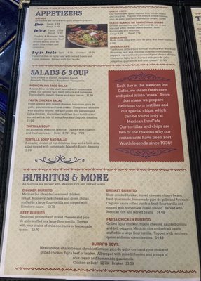 Menu photo 6 Mexican Inn Cafe Fort Worth, TX