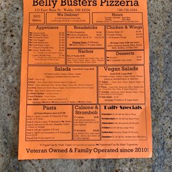 Belly Busters - Menu