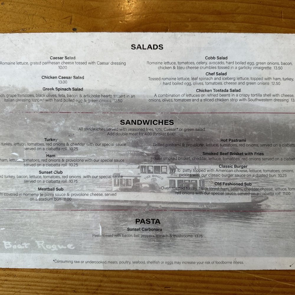 Sunset Family Pizza - Menu back. September 2023 - Pizza Near Me - Gold Beach, Oregon Sunset Family Pizza - Menu back. September 2023 - Pizza Near Me - Gold Beach, Oregon