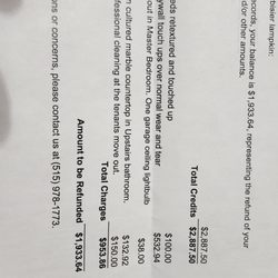 Goodall Properties - Charges for cleaning after I hired someone