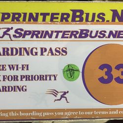 Sprinter Bus - Pass for the line before boarding the bus