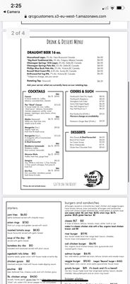 Menu photo 7 The Watershed Grill Brackendale, BC