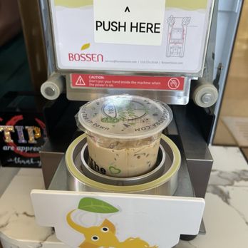 Sweet Bamboo Boba - Hokkaido milk tea with two pumps brown sugar and strawberry boba. - Bubble Tea Near Me - Silver Spring, Maryland Sweet Bamboo Boba - Hokkaido milk tea with two pumps brown sugar and strawberry boba. - Bubble Tea Near Me - Silver Spring, Maryland