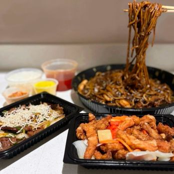 Beijing Restaurant - DELIVERY - Jaengban Jajang: Stir-fried Black Bean Noodles ($26.95), Tangsuyuk: Sweet & Sour Pork ($23.95), Mongolian Beef ($24.95) - Korean Near Me - Santa Clara, California