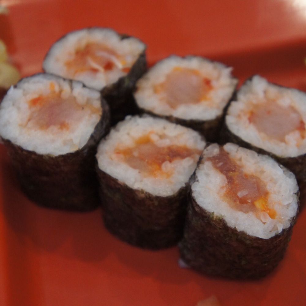 Toyo Sushi - Closeup of spicy tuna maki - Japanese Near Me - Edmonton, Alberta Toyo Sushi - Closeup of spicy tuna maki - Japanese Near Me - Edmonton, Alberta