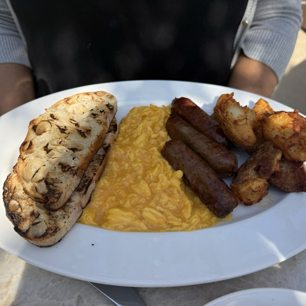 RH Rooftop Restaurant at RH Raleigh - Breakfast plate, scrambled eggs, sausage & potatoes - Breakfast & Brunch Near Me - Raleigh, North Carolina RH Rooftop Restaurant at RH Raleigh - Breakfast plate, scrambled eggs, sausage & potatoes - Breakfast & Brunch Near Me - Raleigh, North Carolina