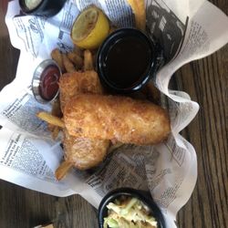 Blowers & Grafton - Fish & chips with side gravy .  Coulda gave more fries ... kinda skimpy
