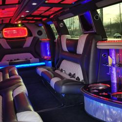1st Class Car & Limo Service - Inside of our stretch limo