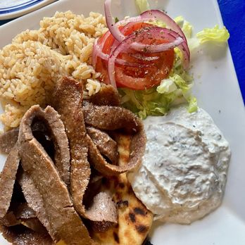Pithari Taverna - Beef/Lamb gyro platter - Greek Near Me - Highland Park, New Jersey Pithari Taverna - Beef/Lamb gyro platter - Greek Near Me - Highland Park, New Jersey