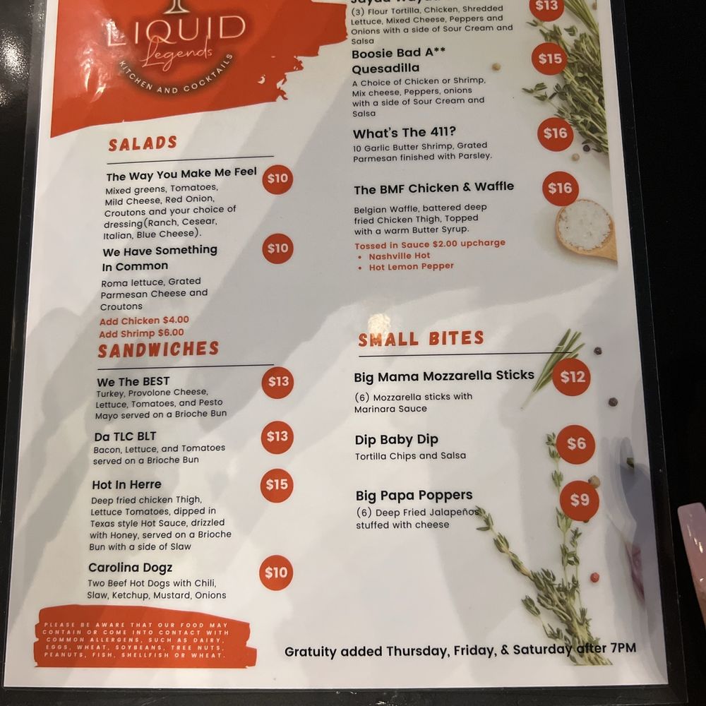 Liquid Legends - Food Menu - Tapas/Small Plates Near Me - Raleigh, North Carolina Liquid Legends - Food Menu - Tapas/Small Plates Near Me - Raleigh, North Carolina