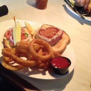Oceans & Ale - Giant tuna steak sandwich - Seafood Near Me - Williamsburg, Virginia Oceans & Ale - Giant tuna steak sandwich - Seafood Near Me - Williamsburg, Virginia