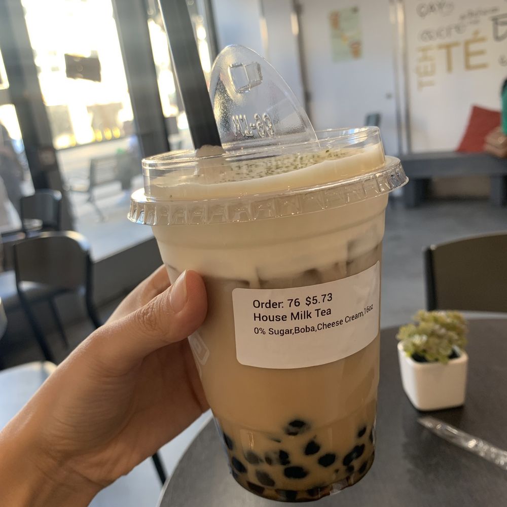 Prolece Tea - 1. House Milk Tea Bobba cheese cream - Bubble Tea Near Me - Pasadena, California Prolece Tea - 1. House Milk Tea Bobba cheese cream - Bubble Tea Near Me - Pasadena, California