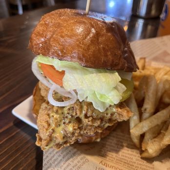 Mr. Dak - 2. Honey Mustard Chicken Burger - Chicken Wings Near Me - Flushing, New York