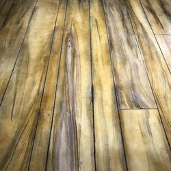 Concrete Magic Designs - Concrete Magic "Wood Look" Concrete overlay in Raceland, LA. We were given creative rights on this repeat Business!