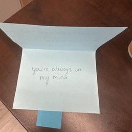 The greeting card was a construction  paper ..