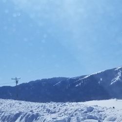 SLC Airport Shuttle - This is rocks with snow.