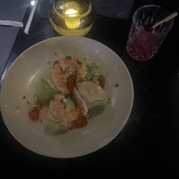 Happy hour Shrimp Louie Wedge Bites and Blackberry Margarita Happy hour Shrimp Louie Wedge Bites and Blackberry Margarita