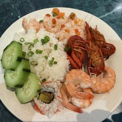 Grand Buffet - My daughter's seafood plate!