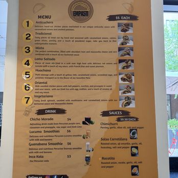 Empa511 - Full menu - Empanadas Near Me - Baltimore, Maryland
