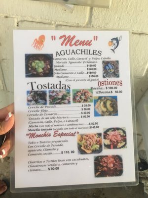 Menu photo 3 Aguachiles Monchis Puerto Peñasco, SON Menu photo 3 Aguachiles Monchis Puerto Peñasco, SON