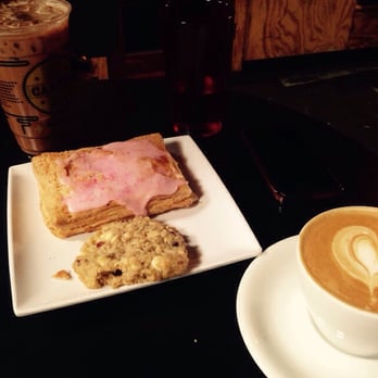 Cartel Roasting - iced dark chocolate mocha, cappuccino, pink pop tart and not sure what the cookie was - Coffee & Tea Near Me - Tempe, Arizona