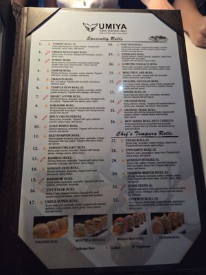 Menu photo 1 Umiya Sushi Houston, TX Menu photo 1 Umiya Sushi Houston, TX
